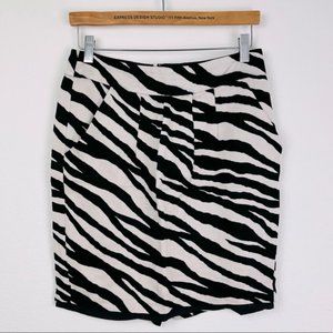 Banana Republic Black & Cream Print Pencil Skirt